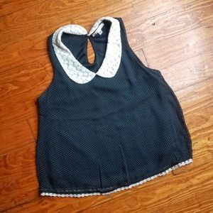 Cute/Classy Black and White Polka Dot Blouse